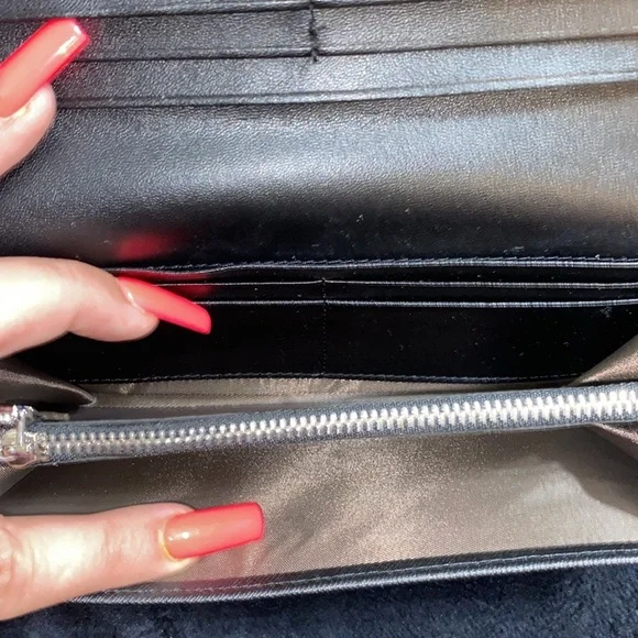 ❌SOLD❌ NWOT Ladies Black Leather PRADA Card Holder, Zipper Wallet - Picture 5 of 9
